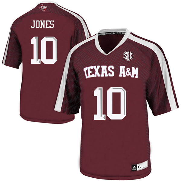 Men #10 Myles Jones Texas A&M Aggies College Football Jerseys Sale-Maroon - Click Image to Close